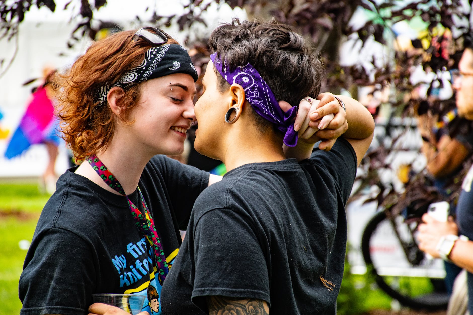 photo of women facing each other